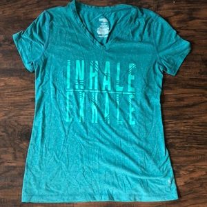 Inhale exhale blue T-shirt